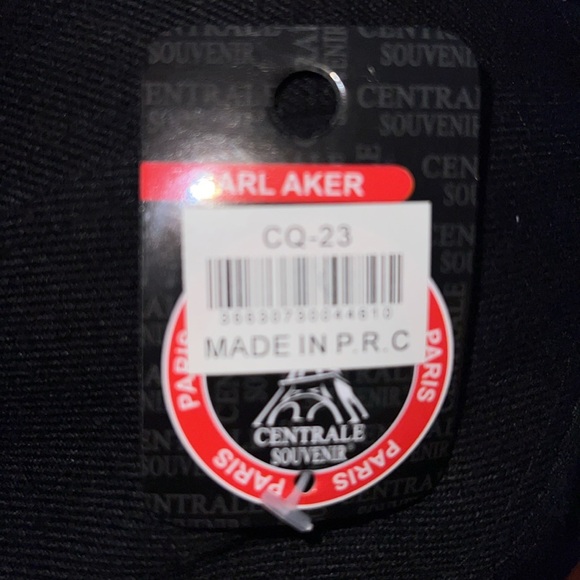 PARIS FRANCE EIFFLE TOWER BLACK WHITE EMBROIDERED BALL CAP PARIS OLYMPICS ADJUST - Picture 6 of 10